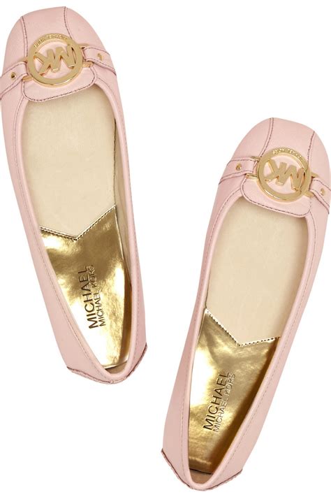 michael kors abbey ballet rosa|michael kors leather flats.